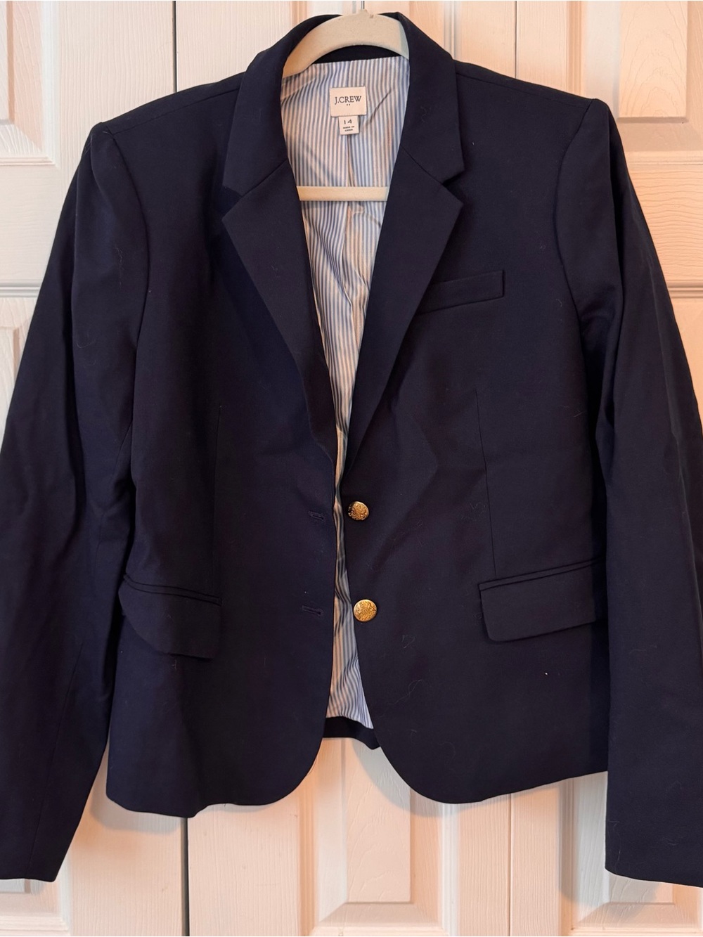 J. Crew Navy Blazer with Gold Buttons